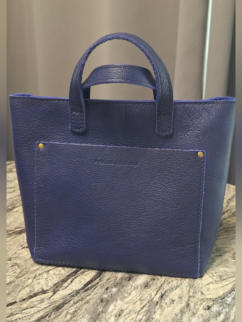 Portland Leather Mini Crossbody Tote, NWOT, COBALT